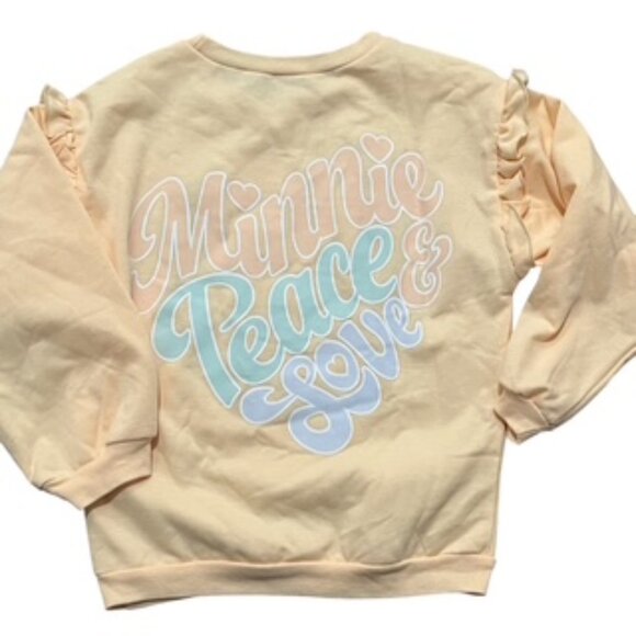 NEW Disney Minnie Mouse 2 Piece Sweatsuit Girls Size 6 Yellow Fleece - Picture 4 of 12